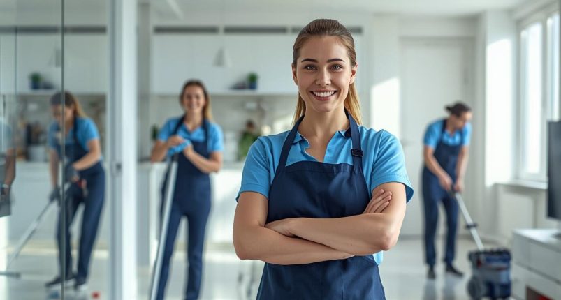 Highly realistic professional cleaning service scene for a website ‘Why (2)